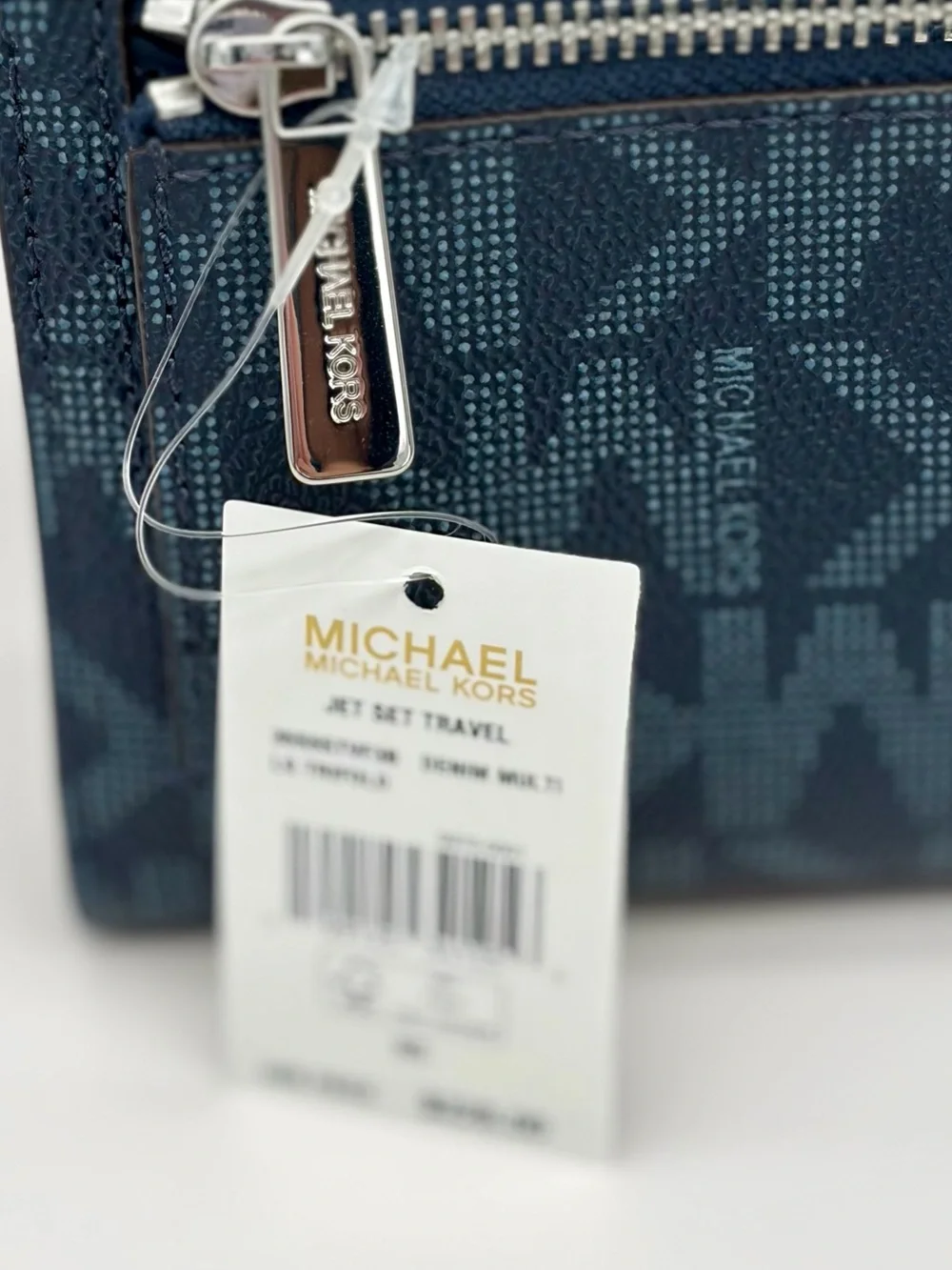 Michael Kors Jet Set Travel Trifold Wallet Denim Multi